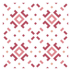 Geometric Tile Pattern in Pink and Rose Tones