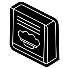 Recipe Book Icon Outline Style Vector for Cooking and Kitchen Designs