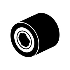 Sushi Roll Silhouette Icon Japanese Cuisine Vector for Elegant Food Design