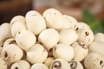 Dried White Lotus Seeds - Nutritional Asian Superfood Ingredients for Healthy Cooking
