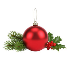 christmas decoration isolated on white