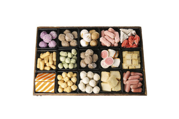 Hot Pot Ingredients Variety Box with Meatballs Fish Balls Tofu and Other Asian Cooking Delicacies