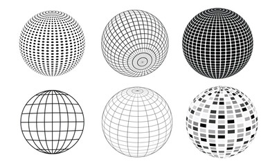 Happy new year disco ball silhouette