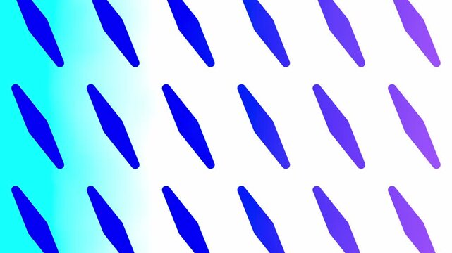 Abstract geometric pattern with blue and purple gradient rhombus shapes in a grid, set against a smooth background transitioning from light cyan to white, for a modern and dynamic look