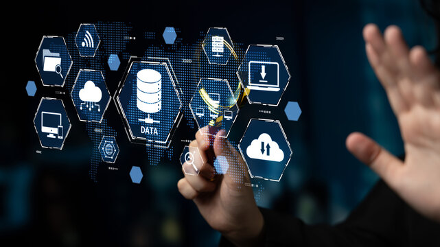 Cloud computing, cloud strategy, and cloud technology transforming digital infrastructure with scalable services, secure data storage, and cloud-based digital business solutions. Spline