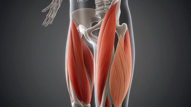Anatomical representation of the human quadriceps femoris muscles