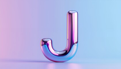 Stunning 3D Letter J with Vibrant Neon Colors for Modern Design Projects and Eye Catching Marketing Campaigns, Add a Pop of Color to Your Creative Work