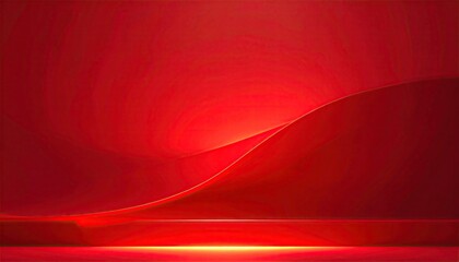 Striking Crimson Abstract Background with Gradient and Curving Line of Dotted Light