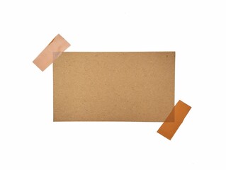 Blank brown torn paper isolated on white background. Copy space 