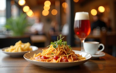 Eating Enjoy Food Festive Cafe Celebrate Meal Concept. High quality