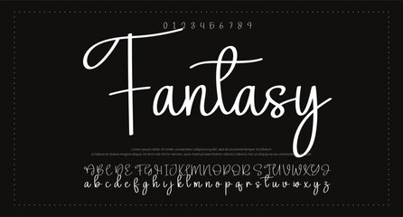 signature Font Calligraphy Logotype Script Brush Font Type Font lettering handwritten 