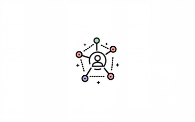 Networks. Business Connections. Social Media. Vector linear icon on a white background. High quality