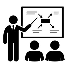 Professional Business Icon – Modern Outline Corporate Symbol for Branding, Marketing, and Digital Strategy”