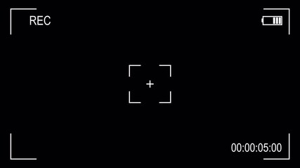 Camera recording screen in alpha form. 4k video camera interface for video cameras.