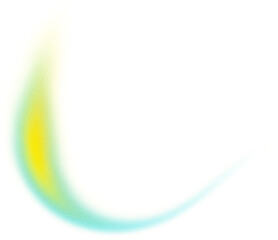 Yellow grainy gradient curved line with spray paint texture