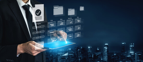 Task management workflow dashboard visualizing to-do lists, ongoing tasks, review status, and completed items to support productivity and project tracking Vouch