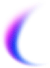 Vertical blue grainy gradient crescent shape with noise