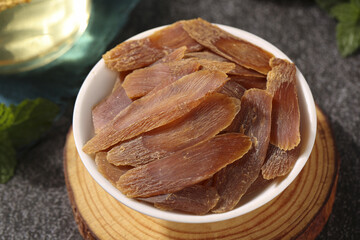 Changbaishan Red Ginseng Slices - Traditional Chinese Herbal Medicine in Bowl