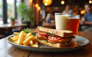 Eating Enjoy Food Festive Cafe Celebrate Meal Concept. High quality