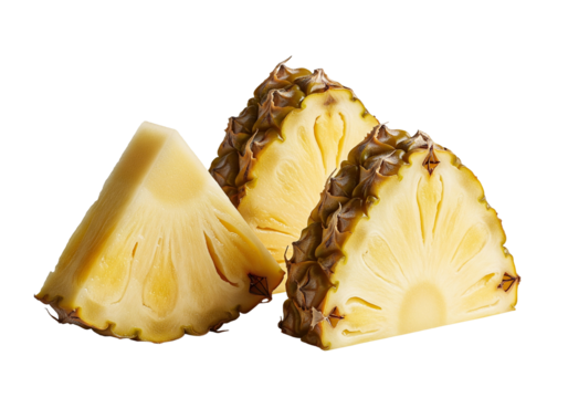 Fresh pineapple slices bursting with tropical flavor, perfect for summer recipes and healthy snacks, a vibrant and delicious addition to any food project