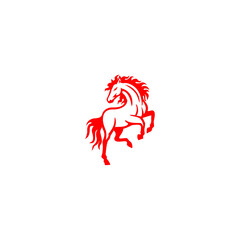 Elegant Horse standing Logo f...