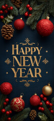 Happy new year greeting card