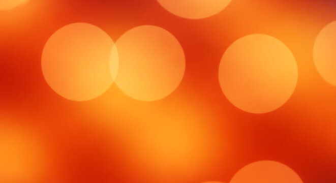 Abstract Bokeh Lights Orange and Yellow Circles Background.