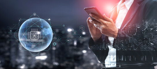 A global quantum computing network for the future of communication and data processing. A worldwide system powered by quantum technology and AI. Motif