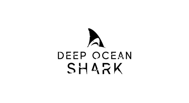 Minimalist logo featuring a deep ocean shark, designed with striking simplicity for business
