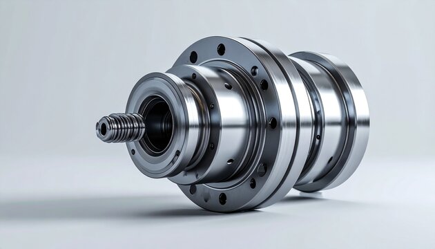 Modern Industrial Diecast Component with Sleek Minimalist Design Highlighting Precision Engineering for Manufacturing, Technology, and Product Promotion
