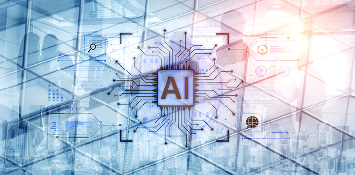 A futuristic AI core processor and system analytics dashboard. This concept highlights the raw processing power of AI for deep data analysis, system diagnostics, and global network monitoring. Fermion