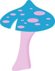 Cartoon Fantasy Mushroom Illustration Element