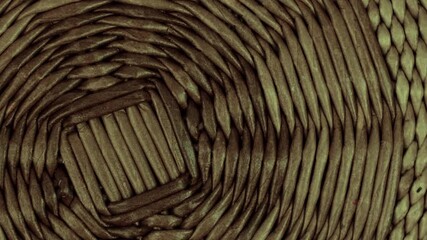 Woven basket creating process in a artisan workshop with intricate designs and skilled craftsmanship - Powered by Adobe