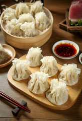 Handmade Siu Mai Dumplings Inner Mongolia Traditional Pure Beef Steamed Dim Sum Hohhot Cuisine