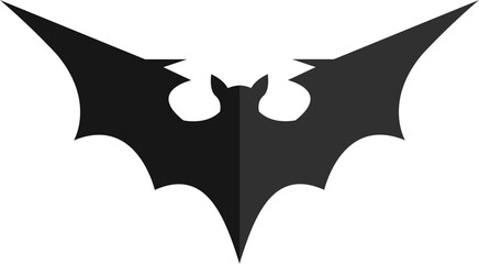 Scary Flying Bat Vector Element 