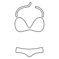 Bikini Swimwear Outline