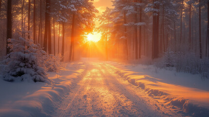 Beautiful snow winter landscape. Winter landscape. Beautiful wintry landscape