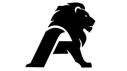 Bold and powerful lion logo concept, striking initial letter A design for a modern brand identity, perfect for businesses seeking strength and distinction © EXKLAMAR