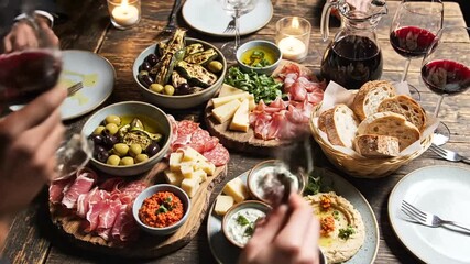 Elegant dining experience with gourmet food and wine