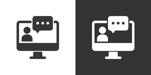 templateOnline Support icon. Solid glyph series icon