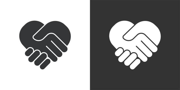 Partnership icon. Solid glyph series icon