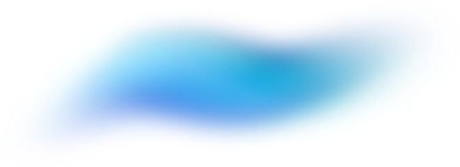 Blue smooth gradient fluid water shape with soft blur