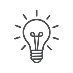 Idea Lightbulb Outline Icon.