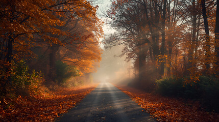 Foggy Fall Morning, Autumn 🍁