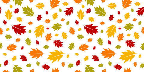 autumn leaves seamless pattern design