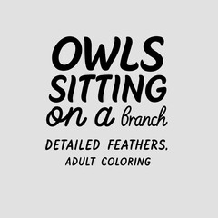Owls sitting on a branch detailed feathers adult coloring page