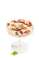 Superfood Dessert Bowl with Goji Berries Dates Almonds and Coconut Healthy Treat