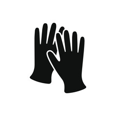 Medical gloves silhouette vector illustration isolated on white background