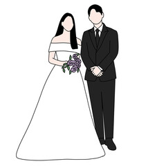 bride and groom with hands