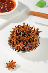 Star Anise Spices in Bowl - Chinese Cooking Ingredient from Guangxi Region